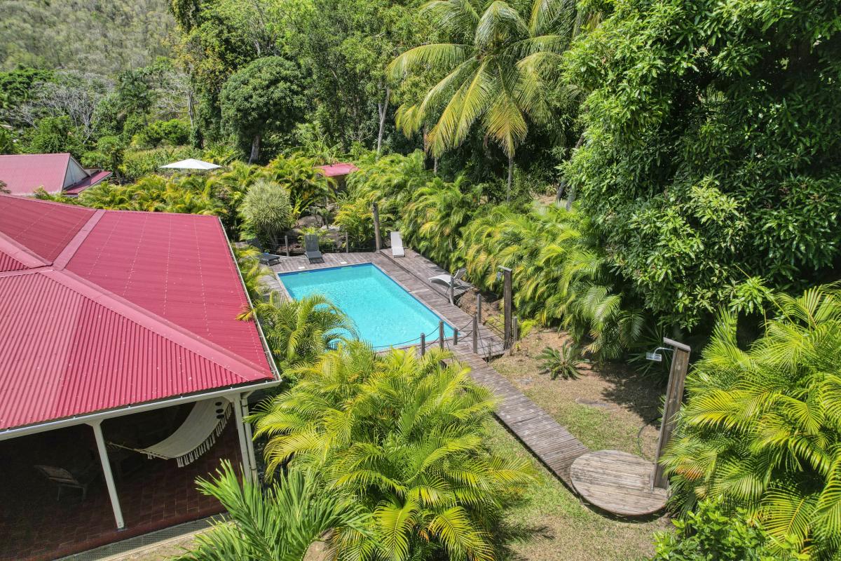 3.Location villa piscine plage Grande Anse 200m Deshaies Guadeloupe